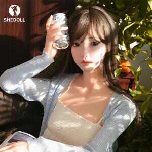 SHEDOLL青檸158cm初戀系棉花糖肌C杯少女 - 純白百褶裙の鄰家妹妹風｜全身仿真紋理+可動口腔定制｜宅男幻想具現化